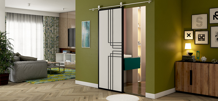 sliding bathroom door installation in Grand Terrace